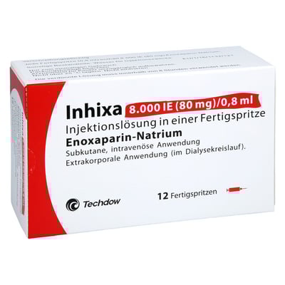 Inhixa 8000 I.E. (80 mg)/0,8 ml Injektionslösung