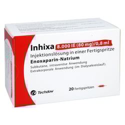 Inhixa 8000 I.E. (80 mg)/0,8 ml Injektionslösung