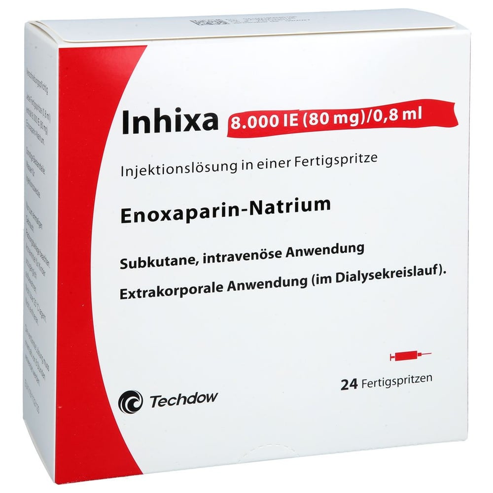Inhixa 8000 I.E. (80 mg)/0,8 ml Injektionslösung
