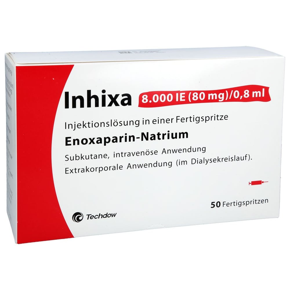 Inhixa 8000 I.E. (80 mg)/0,8 ml Injektionslösung