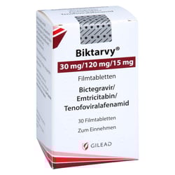 Biktarvy 30 mg/120 mg/15 mg Filmtabletten Kind
