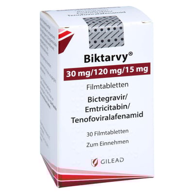 Biktarvy 30 mg/120 mg/15 mg Filmtabletten Kind