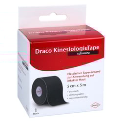 Draco KinesiologieTape schwarz 5 cm x 5 m