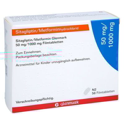 Sitagliptin/Metformin Glenmark 50 mg/1000 mg