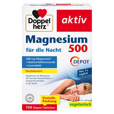 Doppelherz Magnesium 500 Nacht Produktbild 1