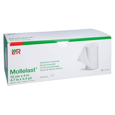 Mollelast 12cmx4m Weiss