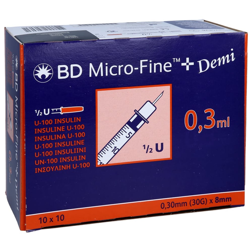 BD Micro Fine+ U100 0.3x8