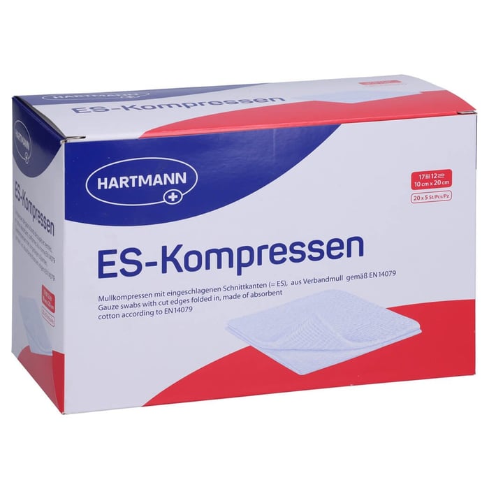Es-kompressen steril 10x20 cm 12fach Großpackung