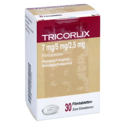 Tricorlix 7 mg/5 mg/2,5 mg