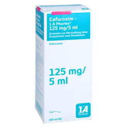 Cefuroxim - 1 A Pharma 125 mg/5 ml Gran.z. Suspension Herst