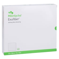 Exufiber 20x30 cm Gel-Faserverband Kohlpharma