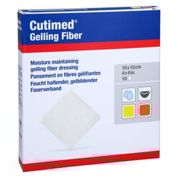 Cutimed Gelling Fiber Kom.10x10 cm Hydrofaserverb.