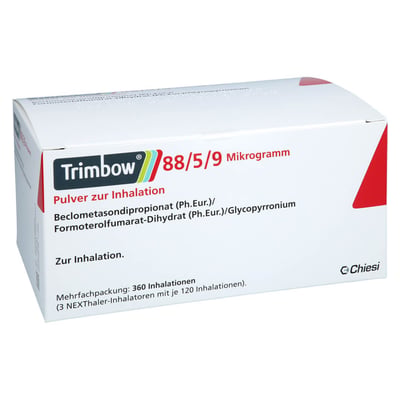 Trimbow 88/5/9ug 360ED Pulver z. Inhalation NEXThaler Produktbild 1