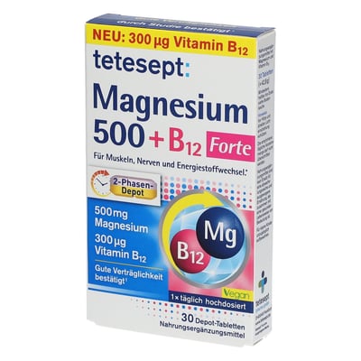 Tetesept Magn500+b12 300ug