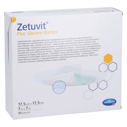 Zetuvit Plus Silicone Border 17.5x17.5cm