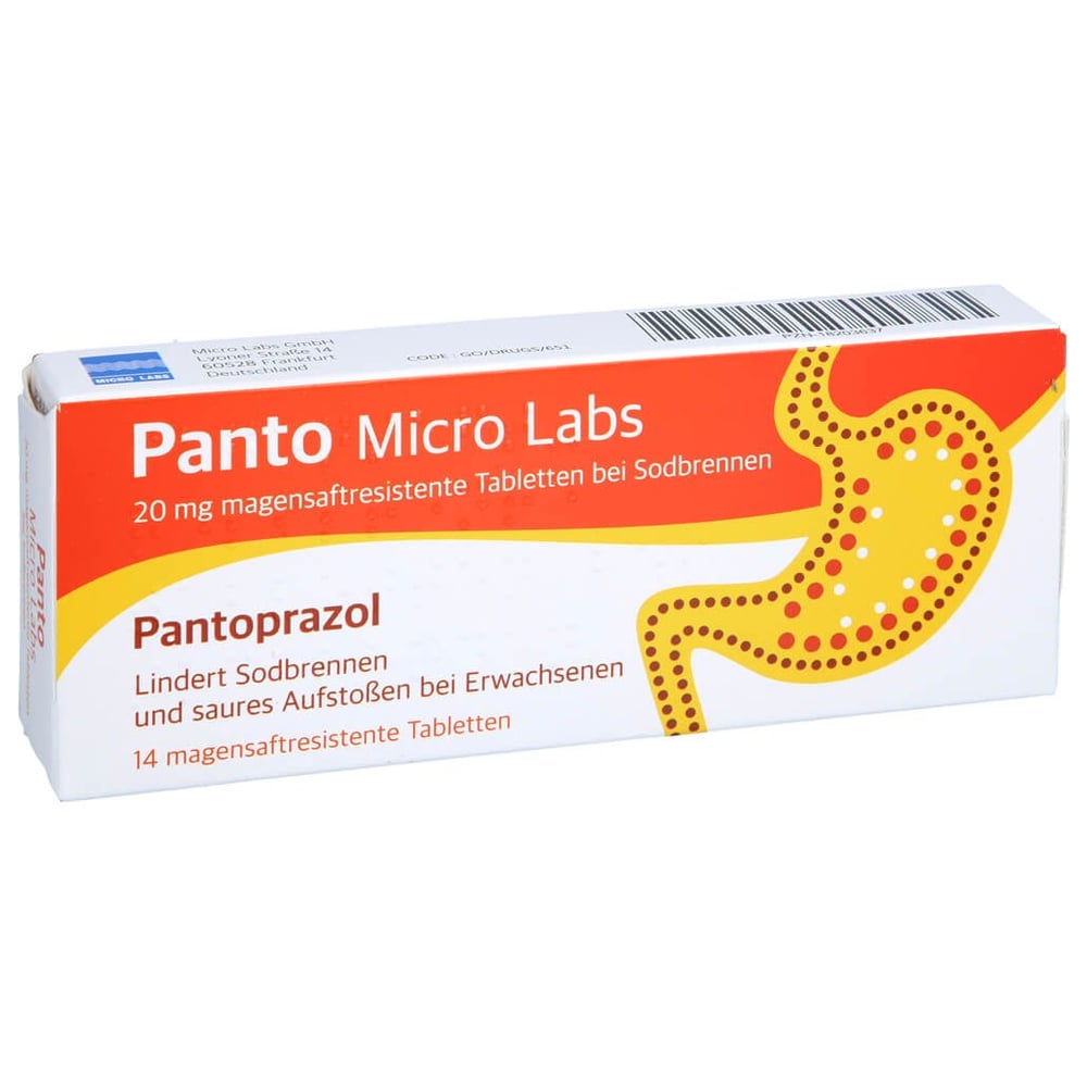 Panto Micro Labs 20 mg bei Sodbrennen