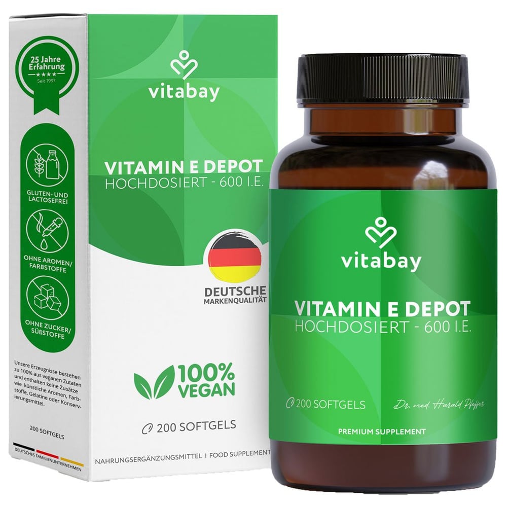 Vitamin E 600 IE Depot vegan hochdosiert