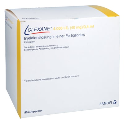 Clexane 4000 I.E. (40 mg)/0,4 ml Injektionslösung