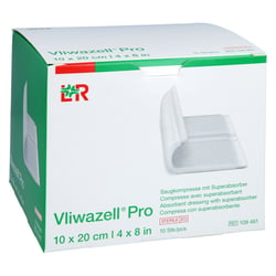 Vliwazell Pro superabsorb. Kompresse steril 10x20 cm