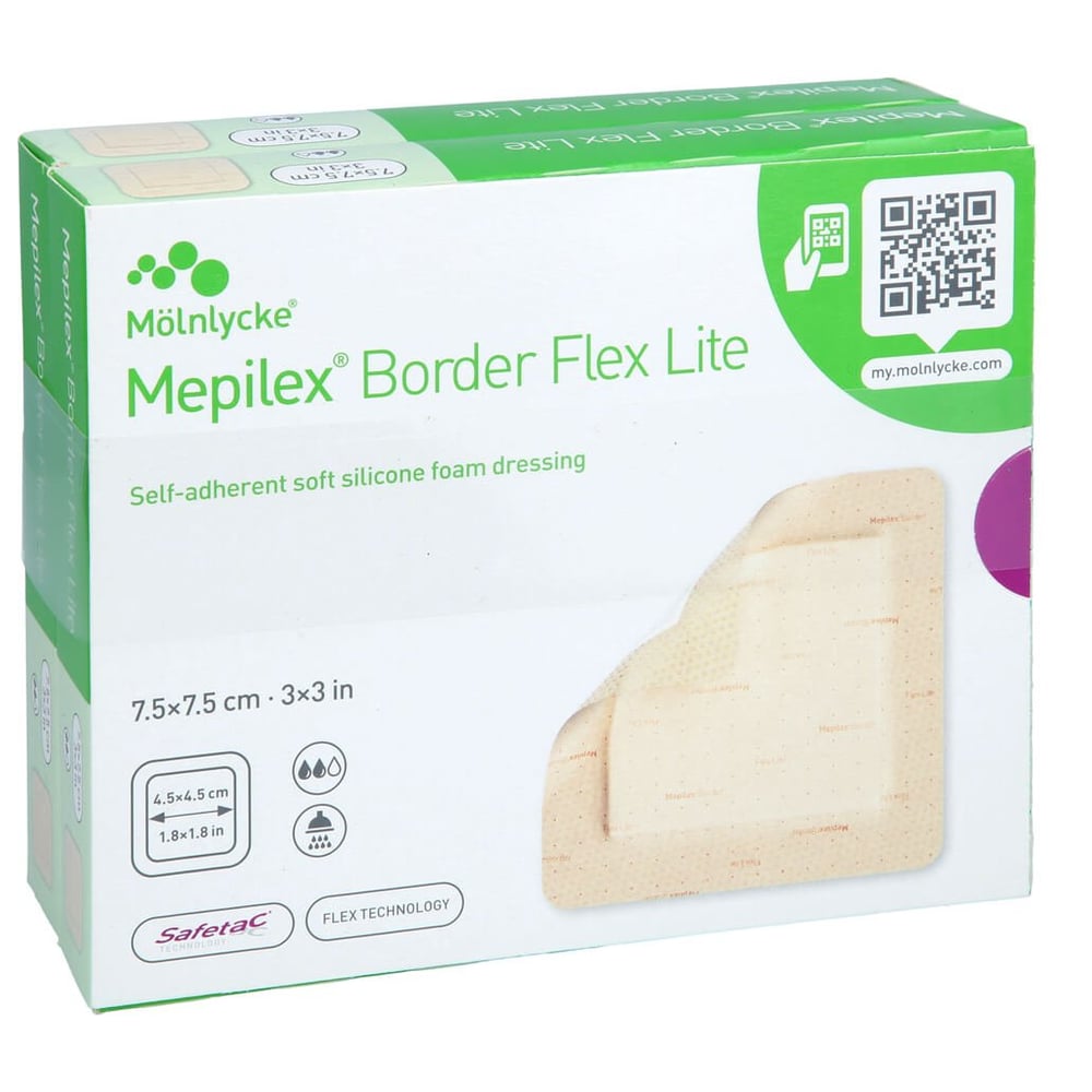 Mepilex Border Flex Lite Schaumverband 7.5x7.5 cm
