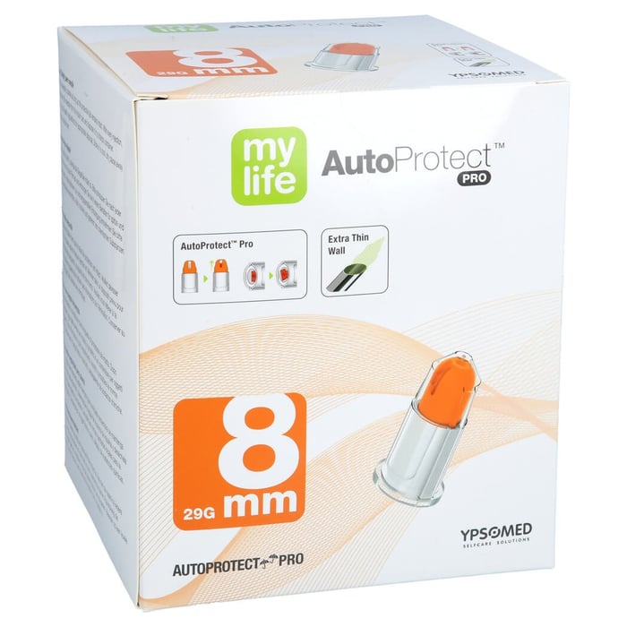 Mylife AutoProtect Pro Sich.-Pen-Nadeln 8 mm 29 G