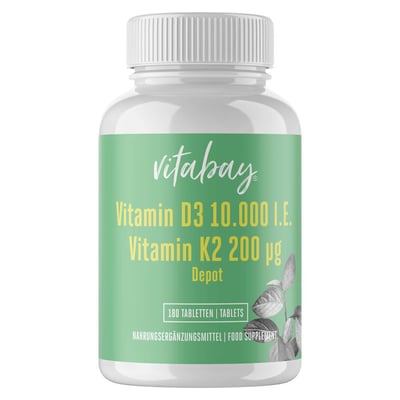 Vitamin D3 Depot 10000 IE + Vitamin K2 200 mcg