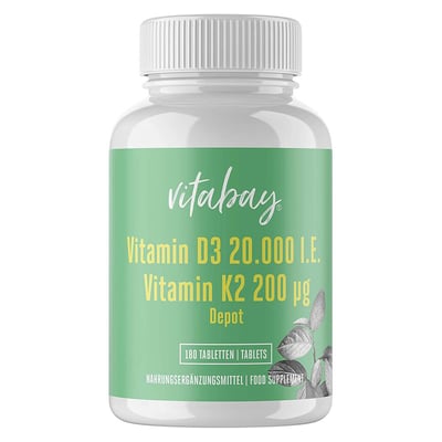 Vitamin D3 Depot 20000 IE + Vitamin K2 200 mcg