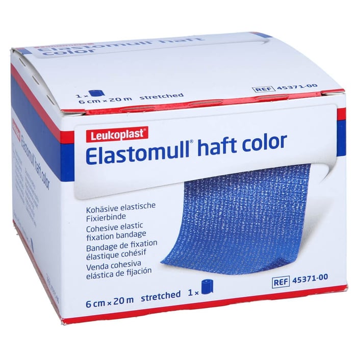 Elastomull haft color 6 cmx20 m Fixierb.blau