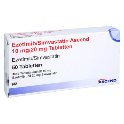 Ezetimib/Simvastatin Ascend 10 mg/20 mg Produktbild 1
