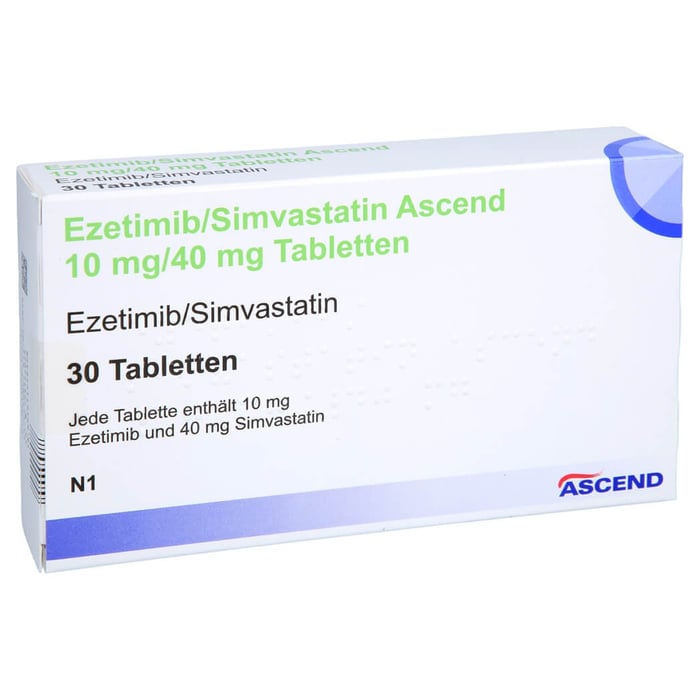 Ezetimib/Simvastatin Ascend 10mg/40mg