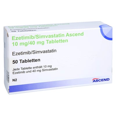 Ezetimib/Simvastatin Ascend 10 mg/40 mg Produktbild 1