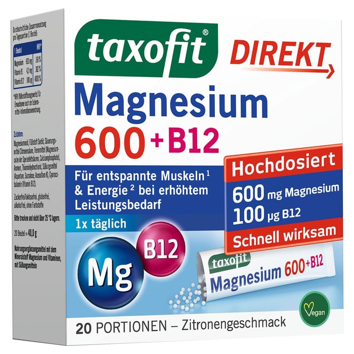 Taxofit Magn600+b12 Direkt
