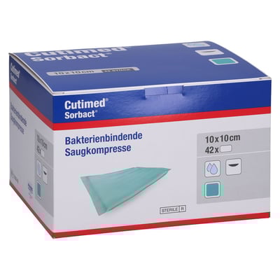 Cutimed Sorbact Saugkompressen 10x10 cm Docpharm