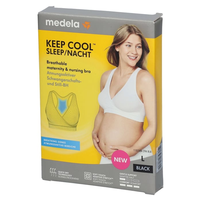 Medela Keep Cool Schlaf BH schwarz L