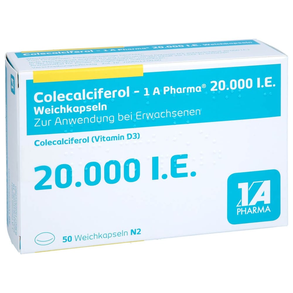 Colecalciferol - 1 A Pharma 20.000 I.E. Weichkaps.