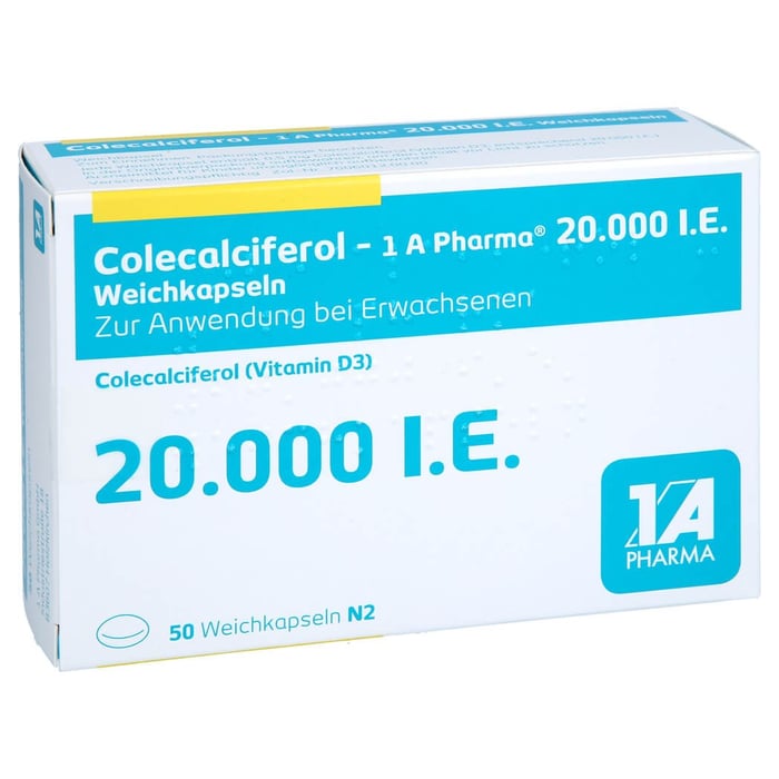 Colecalciferol - 1 A Pharma 20.000 I.E. Weichkaps.