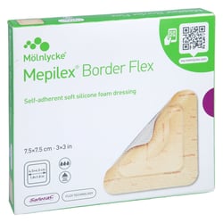 Mepilex Border Flex Schaumverband haftend 7,5x7,5 cm B2B Medical