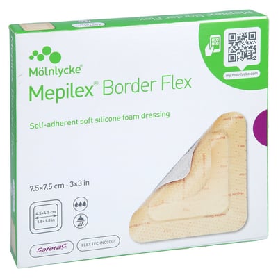 Mepilex Border Flex Schaumverband haftend 7,5x7,5 cm B2B Medical Produktbild 1