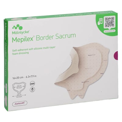Mepilex Border Sacrum Schaumverband 16x20 cm steril B2B Medical Produktbild 1