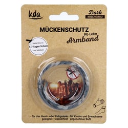 Mückenschutz Armband PU-Leder -mischgrau- KDA