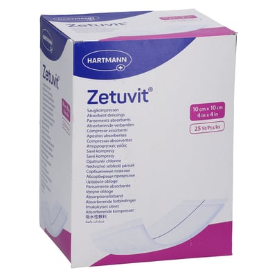 Zetuvit Saugkompressen steril 10x10 cm