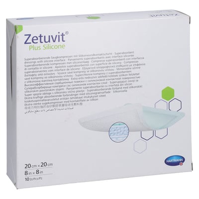 Zetuvit Plus Silicone steril 20x20 cm Kohlpharma