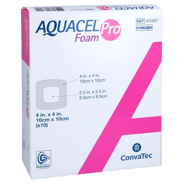 Aquacel Foam Pro 10x10 cm Hydrofiber Schaumverband