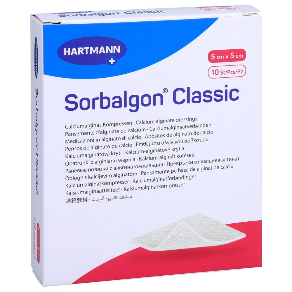 Sorbalgon Classic 5x5 cm Calciumalginat-Kompresse