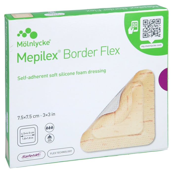 Mepilex Border Flex 7.5x7.5 cm