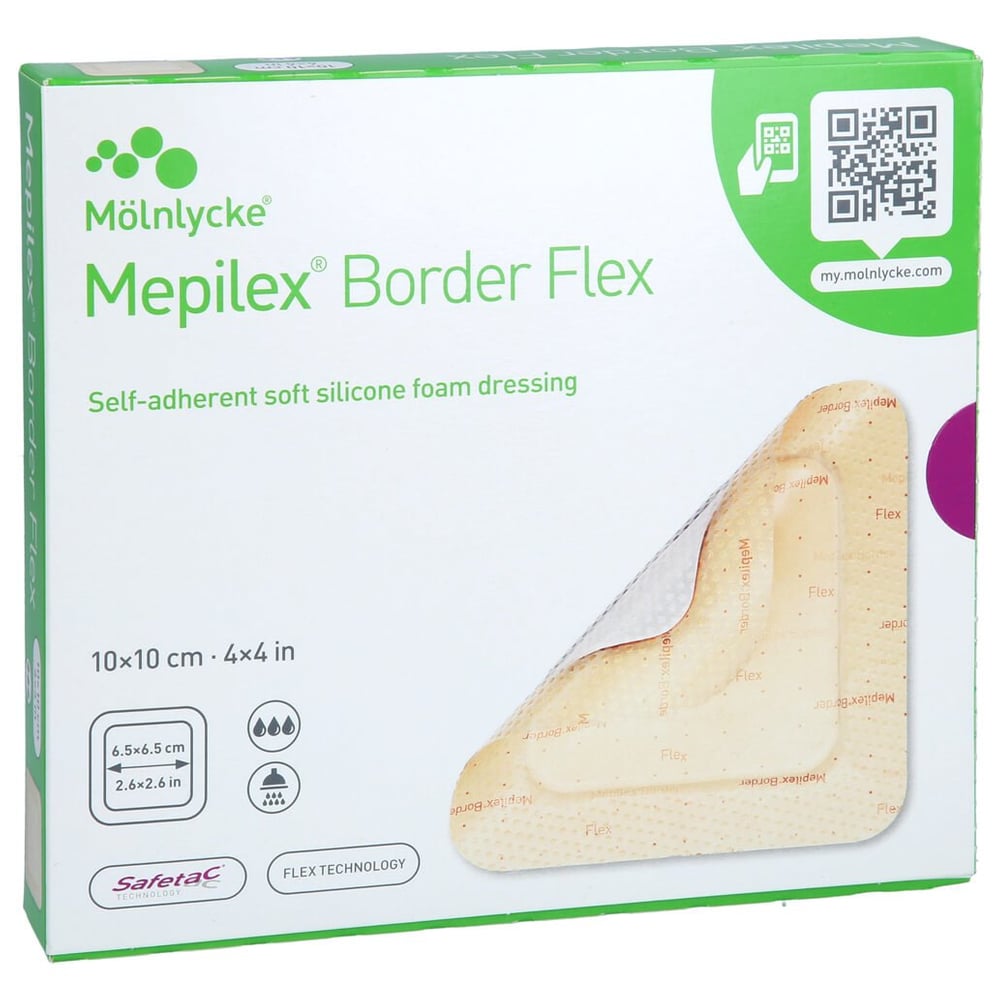 Mepilex Border Flex Schaumverb.haft.10x10 cm