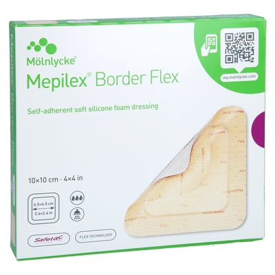 Mepilex Border Flex Schaumverb.haft.10x10 cm