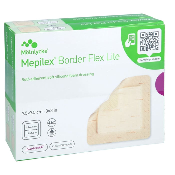 Mepilex Border Flex Lite Schaumverband 7,5x7,5 cm