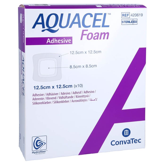 Aquacel Foam adhäsiv 12.5x12.5 cm Verband