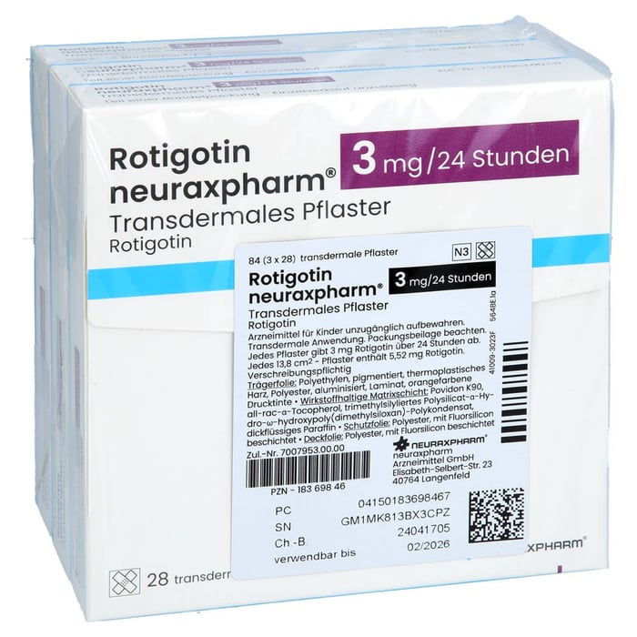 Rotigotin neuraxpharm 3mg/24h